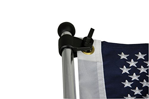 Telescoping Boat Flag Pole 26"–48" Aluminum 3/4" Tube with USA Flag