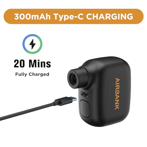 Mini Electric Bicycle Pump Portable 100 PSI for Road Bikes with Rechargeable Battery