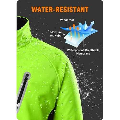 baleaf Men's Winter Cycling Jackets Water Resistant Thermal Running Softshell Jacket Warm Cold Weather Pockets