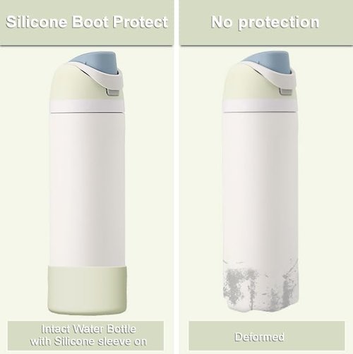 Affute Silicone Boot for Owala Water Bottle 32 oz, Anti-Slip Protective Sleeve for FreeSip/Twist/Flip Water Bottles, BPA Free, Bottom Bumper Cover Protects Water Bottles from Scratches(Iced Breeze)