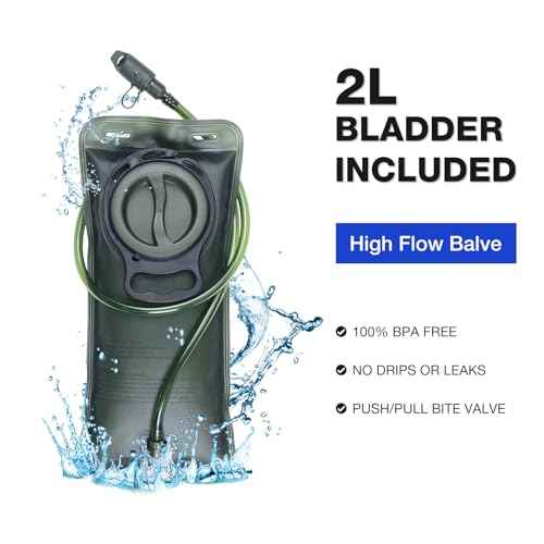 Hydration Backpack, Water Buffalo Hydration Backpack with 2L Water Bladder, Water Pack Backpack for Outdoor Sports of Running Hiking Camping Cycling Skiing for Women Men, Black