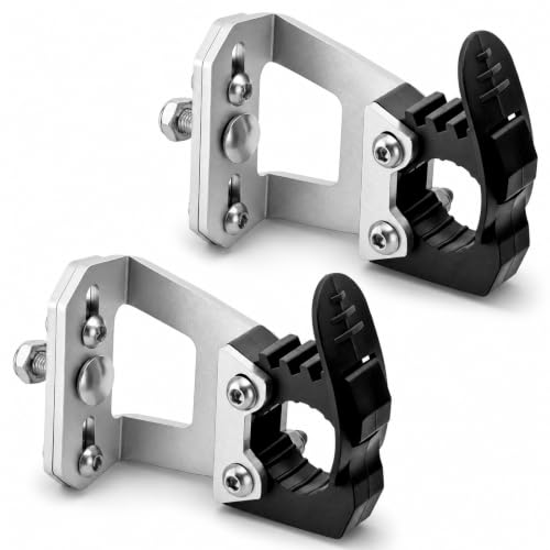 2 Pack Molle Panel Mounts with Rubber Tool Clamps for Truck Bed Storage