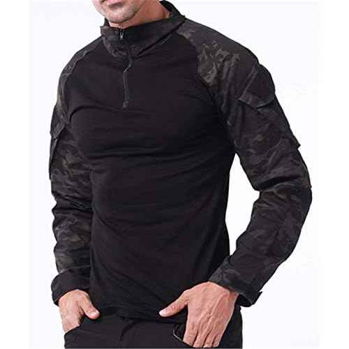 HARGLESMAN Men's Tactical Military Suits Long Sleeve Fitting Amry Uniforms Combat Shirt and Pants with Knee Pads