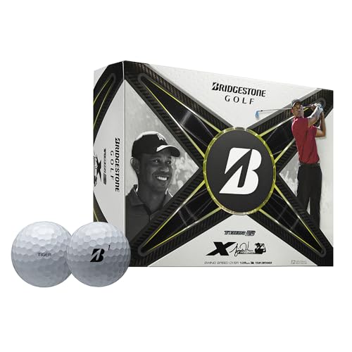 Bridgestone Golf Tour B X Golf Balls - White, 1 Dozen, Tiger Woods Edition, Prior Generation