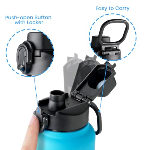 Auto Flip Water Bottle Lids for Bubba Trailblazer 24oz 32oz 40oz & Flo Kids 16oz - 2 Pack Replacement Spouts