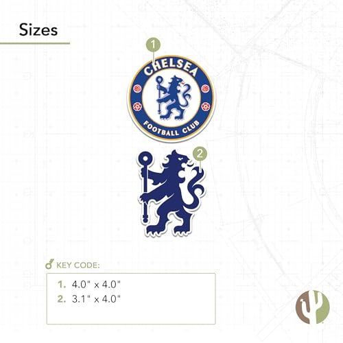 Chelsea FC Desert Cactus 4-Inch Official Fan Sticker Decal
