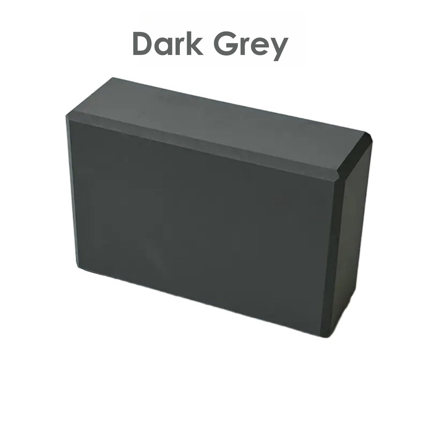 1PC Non-Slip High-Density Yoga Foam Block – Balance & Support for Yoga, Pilates & Meditation - DARK GREY