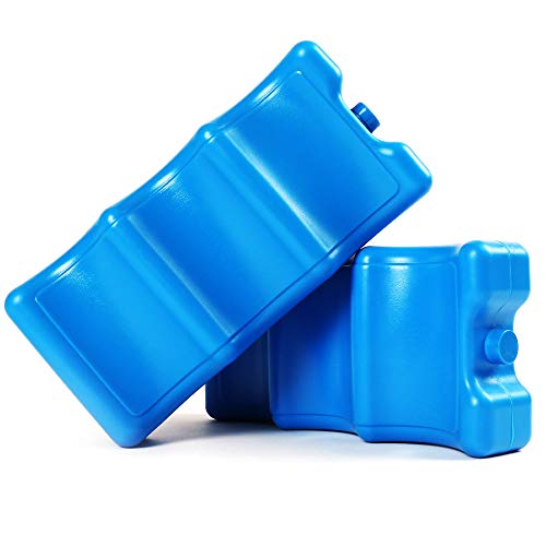 2-Pack Reusable Ice Packs for Cooler & Breast Milk Storage, Contoured Freezer Pack