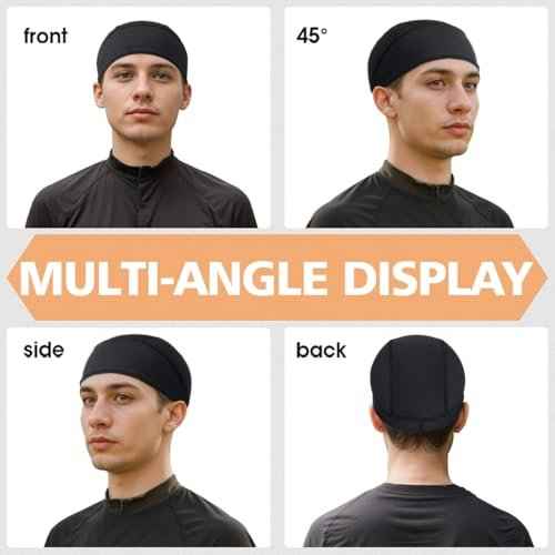 2 Pieces Skull Cap for Men Women Helmet Liner Cooling Hat Beanie Breathable Running Cycling Hat