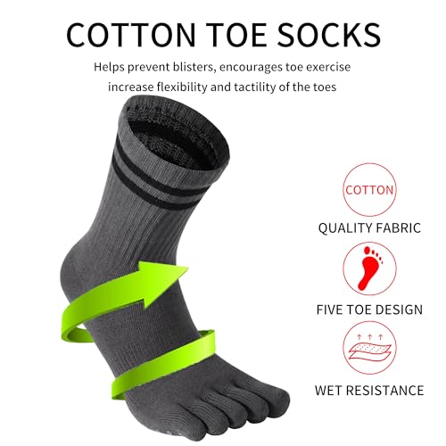 Grippy Yoga Socks for Women - 4 Pairs Black Pink Grey White - Non-Slip Fit