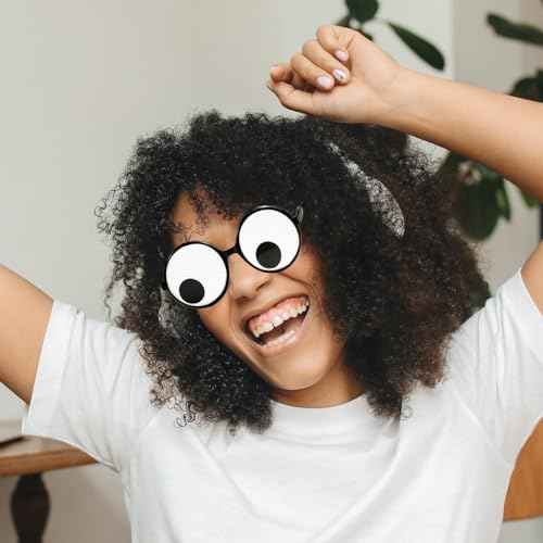 Googly Eyes Glasses, Funny Glasses Pranks Toy, Novelty Shaking Giant Eye Glasses, Funny Costume Accessories for Dress Up Party, Halloween or Birthday Party Favors, Party Supplies £¨6PCS£©