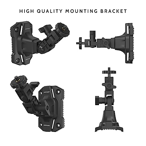 Trail Camera Mounting Bracket with 1/4"-20 Thread, 360° Rotating Adjustable Holder for Outdoor Hunting Gear