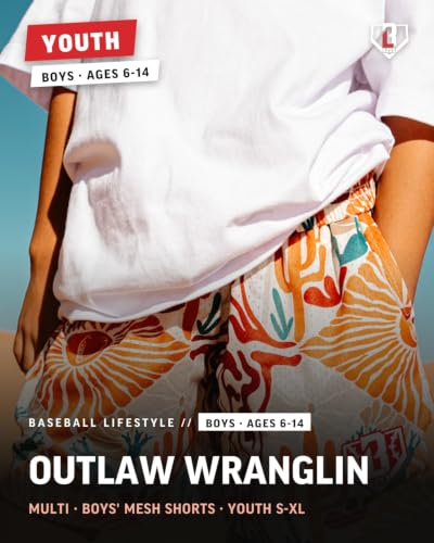 Youth Outlaw Baseball Mesh Shorts - Orange, Medium, Kids Sizes YS-YXL