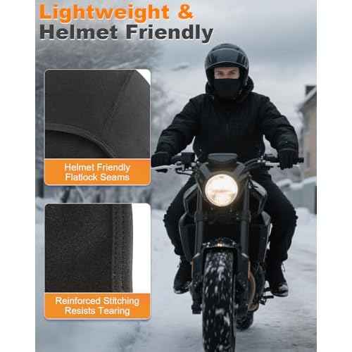 Breathable Winter Balaclava Ski Mask, Black Thermal Fack Masks for Men Women Cold Weather Gear for Outdoor Work, Skiing, Riding, Motorcycle & Hunting
