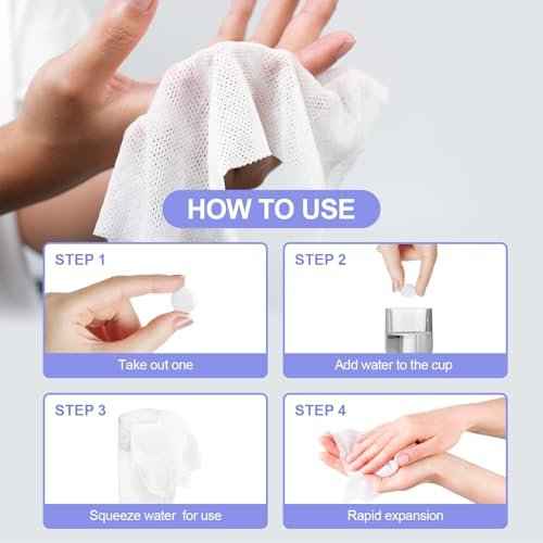 100PCS Disposable Towel, Compressed Towels, Coin Paper Towel, Portable Compressed Towels Sheet For Home Beauty Travel Camping Outdoor Activities