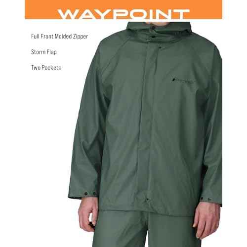 FROGG TOGGS Men's Waypoint Angler Waterproof, Durable Jacket with 4-Way Stretch