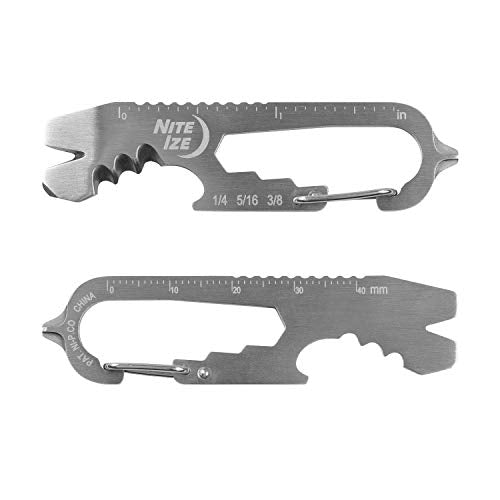 Nite Ize KMTSE-11-R3 DoohicKey Keychain Multi Tool, 1 Count (Pack of 1), Stainless Steel