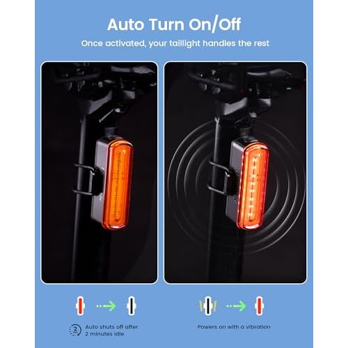 RAVEMEN TR30 Rear Bike Light, 270¡ÆVisibility Tail Light for Night Riding, 800m Visibility USB-C Rechargeable Bicycle Taillight for Urban Road Cycling, Auto On/Off and Brake Light