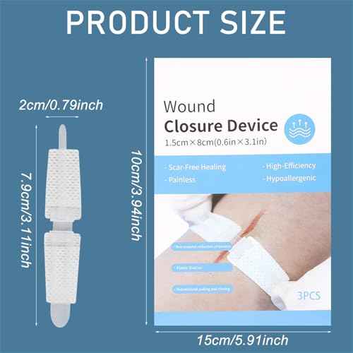Wound Closure Strips 3PCS Butterfly Wound Closure Suture Strip Butterfly Bandages Butterfly Bandages Emergency Laceration Closure Kit for Lacerations Incisions Cuts