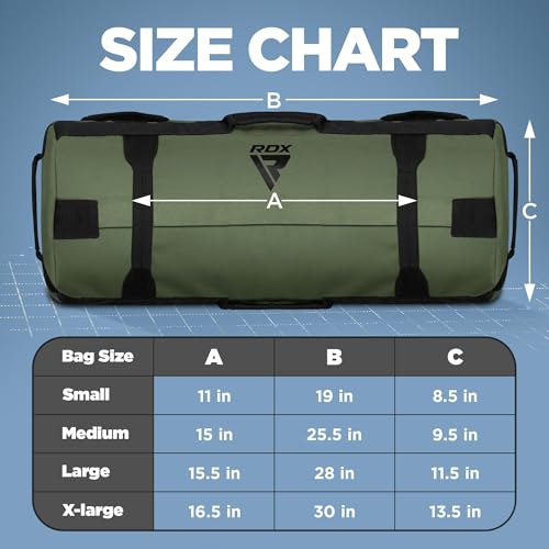 Unfilled Army Green Sandbag for Fitness Weights Training 25-75 Lb