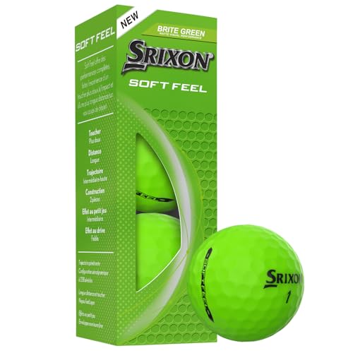 Srixon Soft Feel Golf Balls - Brite Green 14 Pack - Responsive, Long Distance, Low Compression