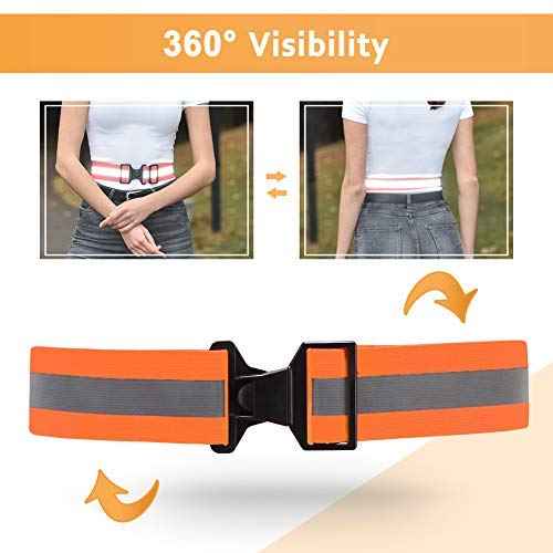 A-SAFETY Glow Belt - Reflective Running Belt (Yellow, Orange, Black, White)