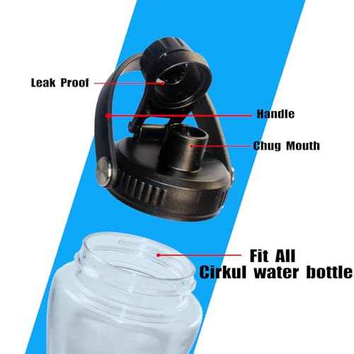 Lid for Cirkul Water Bottle - Auto Flip Lid for Hydro Flask Wide Mouth 12-64oz, Replacement Compatible with Cirkul, Hydroflask, Simple Modern, Iron Flask, Takeya & Others