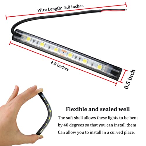 Boaton Marine LED Boat Lights 10Pcs White No-Drill Interior & Deck Courtesy Lights