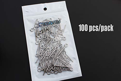 100 Pcs Stainless Steel Screw Fishing Lures for DIY Jerk Baits