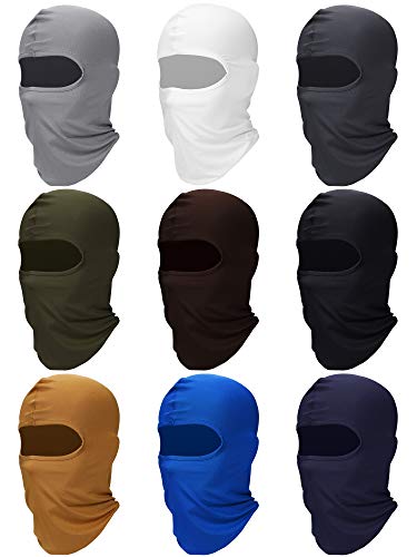 Satinior 9-Pack Unisex Ski Masks Balaclavas for Men & Women - Classic Colors