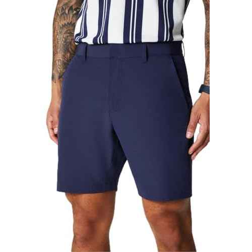 Fabletics Men's Only Short, Everyday Commuter, Lightweight, Liquid Resistant, Secure Pockets, 4-Way-Stretch, Streamlined Fit