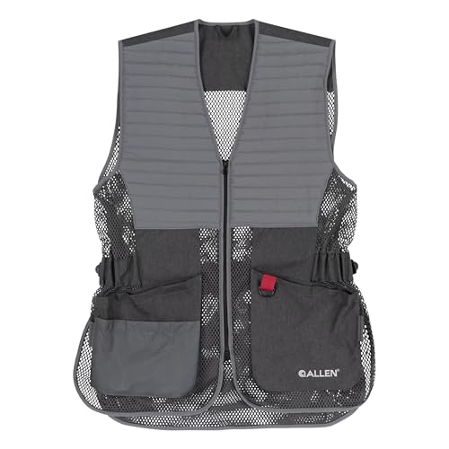 Men's Shooting Vest Mesh Vest with Moveable Shoulder Pad Deep Pockets & Side Straps - X-Large