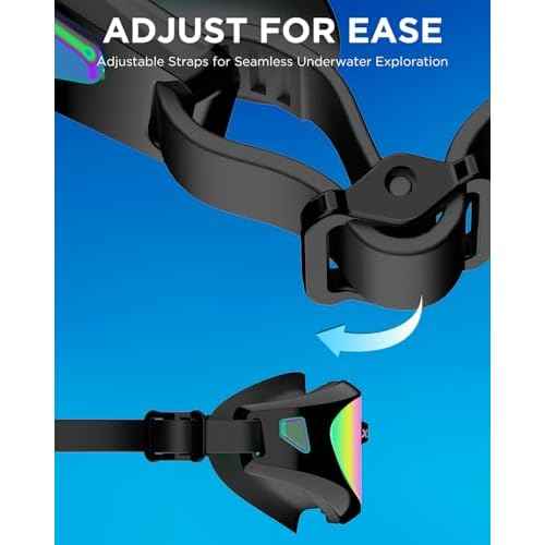 XDX Swim Goggles with Swim Cap Anti-Fog Pool Goggles with Detachable Lenses Swimming Goggles Cap Set for Youth Men Women