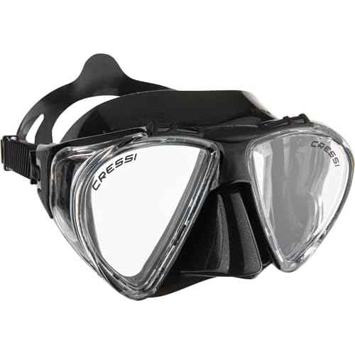Cressi Adult Dive Mask with Inclined Lens, Lateral Visibility, and Silicone Skirt for Scuba Diving - Penta+: Made in Italy