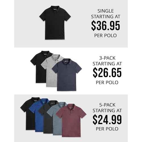 INTO THE AM Polo Shirts for Men - Slim Fit Short Sleeve Collared Shirt S - 4XL Fitted Collar Polos for Work