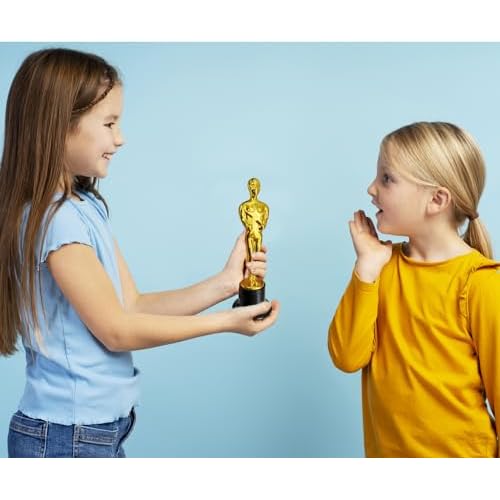 GiftExpress 12-Pack 6" Gold Award Trophy, Award Statues, Statues Trophies for Award Ceremony, Appreciation Gift (Pack of 12)