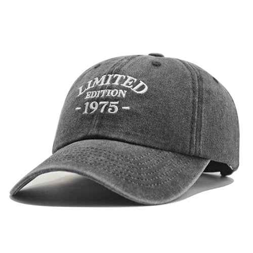 50th Birthday Gifts for Him Her, Happy 50th Birthday Decorations - Embroidered Baseball Cap Adjustable