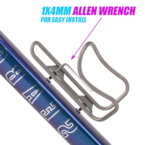 USHAKE Titanium Water Bottle Cage for Bike MTB Road Cycling - Raw