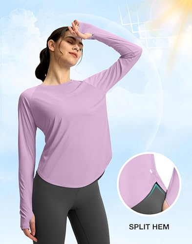 Long Sleeve Sun Protection Shirt for Women - UPF 50+ - Lilac, Large