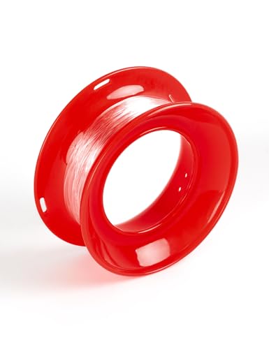 Bluewing Fishing Yoyo Spool Cuban Hand Reel for Line and Leader Storage - Red 5in