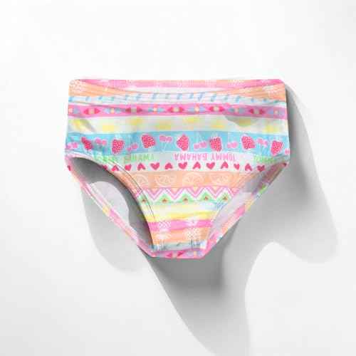 Tommy Bahama Girls 2-Piece Swimsuit Set, Long-Sleeved Rash Guard and Bikini Bottoms, Quick-Drying Swimwear for Kids