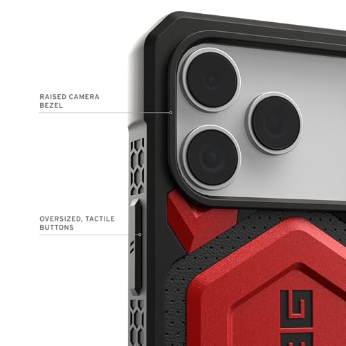 URBAN ARMOR GEAR UAG Designed for iPhone 17 Pro Max Case Monarch Pro - Compatible with MagSafe Military Grade Protective Cover, Crimson