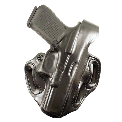 DeSantis Thumb Break Scabbard - OWB Gun Holster for Men and Women, Leather Belt Slide Holster for Pistols, Exact Molding, Secure and Concealable Carry