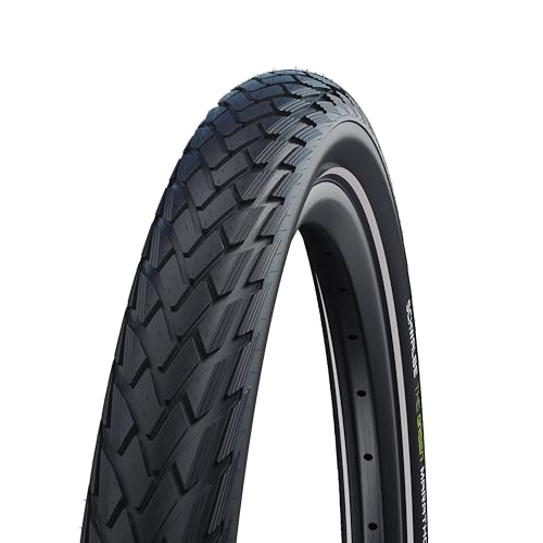 Schwalbe Green Marathon Tire - 26 x 1.50, Clincher, Wire, Black/Reflective, Performance Line, GreenGuard, TwinSkin,