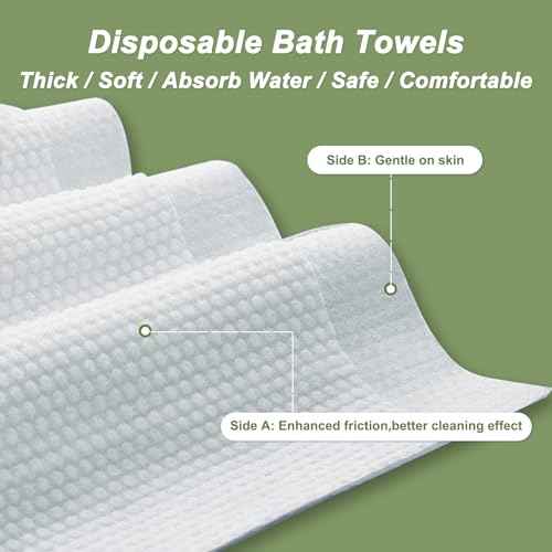 Disposable Bath Towels, 10 Pack 55" x 27.5" Ultra Soft, Quick Dry Disposable Body Towel, Portable Travel Towel for Hotel Camping Beach Swimming Gym Sauna Spa, Personal Care Pet Towels