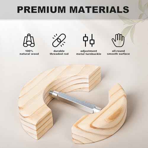 Hat Stretcher, Specifically Designed Hat Stretcher for Baseball Caps, Fitted Hats Size 6 1/2 to 7 7/8, Solid Wood, Heavy Duty of Baseball Extender Widener, Fitted Ball Cap Jack