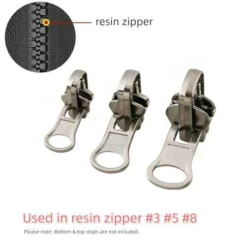 Universal Zipper Repair Kit - 3-Size Double-Sided Zippers Slider Replacement with Zipper Pull for Jackets, Luggage, Backpacks & Outdoor Gear | No-Sew Installation
