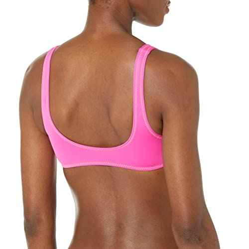 Body Glove Women's Standard 80's Throwback You Spin Me Zip Front Bikini Crop Top Swimsuit