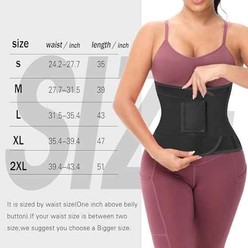 VENUZOR Waist Trainer Belt for Women - Waist Cincher Trimmer - Slimming Body Shaper Belt - Sport Girdle Belt (UP Graded)