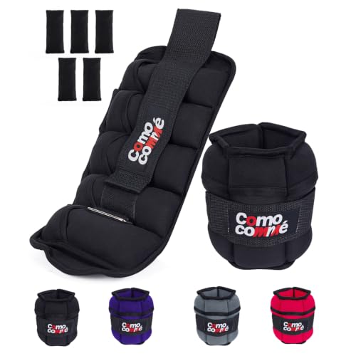 2 lb x 2 Adjustable Ankle Weights Set for Fitness & Workout Black